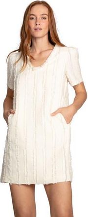 Belle & Bloom Solana Boho Fringe Shift Mini Dress in Natural at Nordstrom, Size X-Small Au