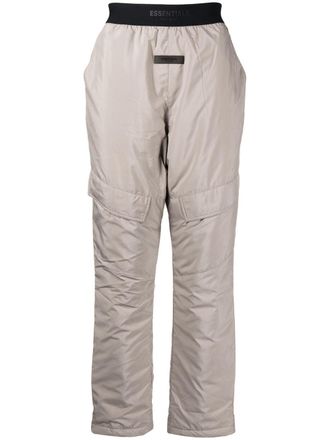 Fear of God logo-appliqu&eacute; straight-leg trousers - Neutrals