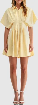 Mila Mae Dolman Sleeve Minidress in Yellow Stripe at Nordstrom, Size X-Small