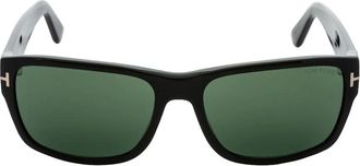 Tom Ford Mens Tom Ford Mason Green Lens Shiny Black Sunglasses - Size: ONE size