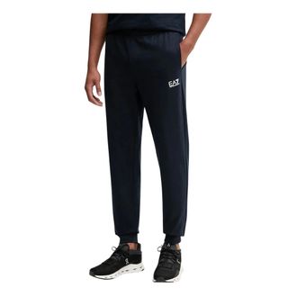 Emporio Armani Trainingsbroeken - Heren - Sweatpants - Blauw - M - Katoen - Broeken