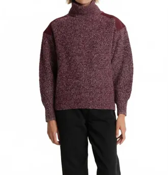 Nation Ltd Pepper Patched Sweater In Heather Port