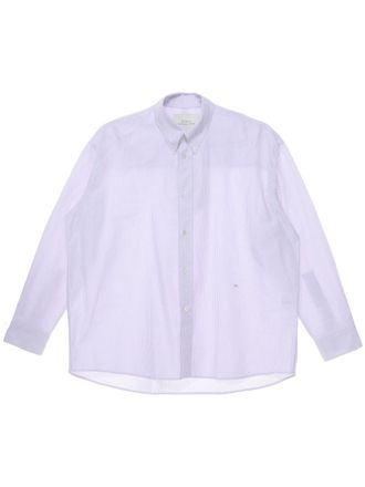 STUDIO NICHOLSON striped shirt - unisex - Cotton - M - Purple