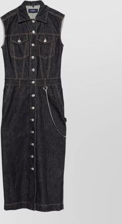 Sportmax denim belted midi dress