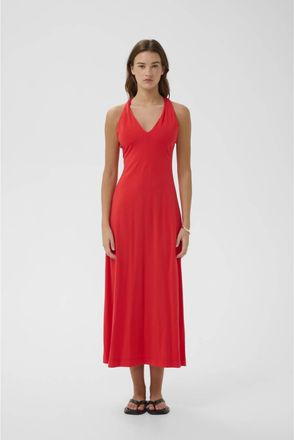 Inwear Pennieiw Long Dress In Red