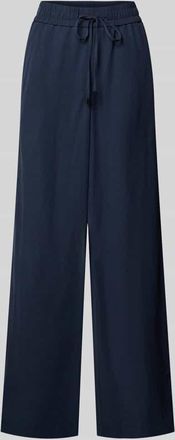 Stehmann Leinenhose mit elastischem Bund Modell Roma in Marine, Gr&ouml;&szlig;e 34