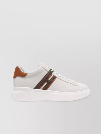 Hogan low top leather sneakers with contrasting heel tab