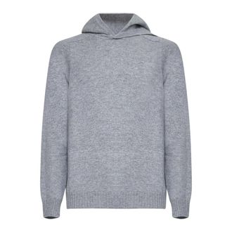 D4.0 Hoodies & sweatvesten, Heren, Grijs, XL, Wol, Wool Hoodie