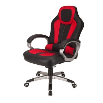 RayGar Raygar - Deluxe Padded Gaming Office Chair - Red/Black
