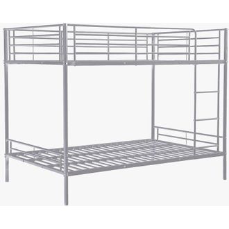 Vente-Unique Letto a castello 2 x 120 x 190 cm Argento - DUOTIS