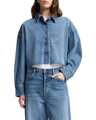 7 For All Mankind Cropped Shirt