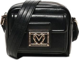 Love Moschino Borsa a spalla con placca logo - Nero