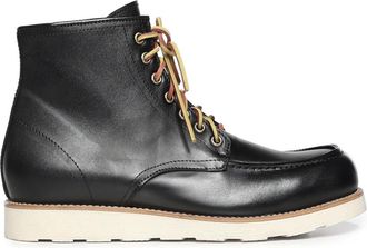 Giuliano Galiano Shark Veterlaars - Heren - Veterlaarzen - Zwart - 42 EU - Leer - Schoenen