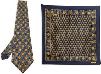 Lanvin Cravatta in seta (2 pezzi) - Blu