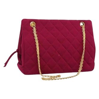 Chanel Pre-owned Cotton Jersey Shoulder Bag - Dames - Pre-owned - Rood - Maat: ONE Size Jersey