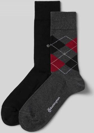 Burlington Socken mit Label-Detail im 2er-Pack in Anthrazit, Größe 40-46