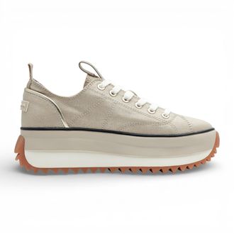 Tamaris Womens Platform Trainers Beige Lace-Up Sneaker Shoes