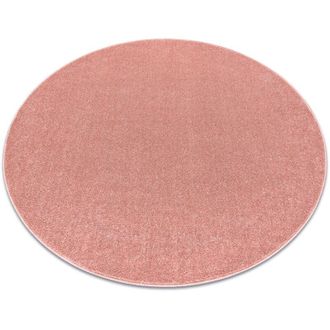 RugsX Rugsx - Alfombra Eton Plus C&iacute;rculo Color Rosa Empolvado, Monocrom&aacute;tica, Uniforme, Lisa Pink Circulo 150 Cm