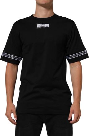 Dolce & Gabbana Logo Patch Afgewerkte T-shirt