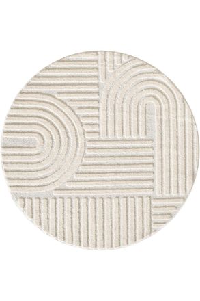 Novel Hochflorteppich, Creme, Textil, Boho, rund, Oeko-Tex Standard 100, pflegeleicht, Teppiche und Böden, Teppiche, Runde Teppiche