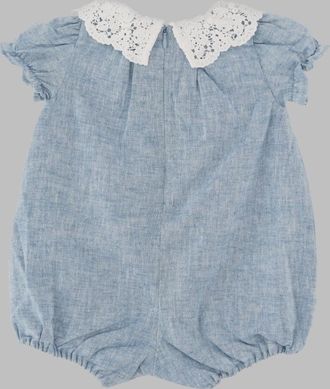 Tartine Et Chocolat Lace Collar Romper - Blue