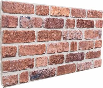 vidaXL Paneles De Pared 10 Uds. 100 X 50 Cm Rojo Espuma Eps Vidaxl