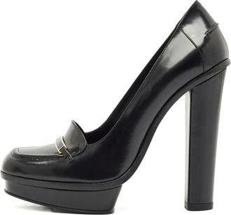 Fendi Pumps in pelle con logo - Nero