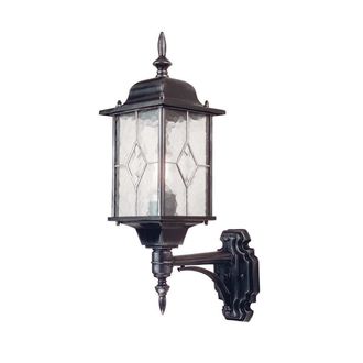 Netlighting Wexford 1 Light Outdoor Wall Lantern Light Black Silver IP43 E27