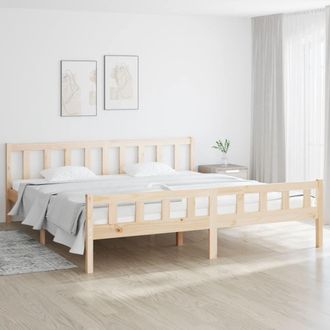 Berkfield Home Bed Frame Solid Wood 160x200 cm in Brown