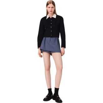 Maje Rhinestone shorts in Blue at Nordstrom, Size 38 Eu