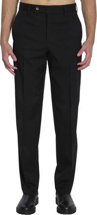 Fendi Black Flat Front Trousers
