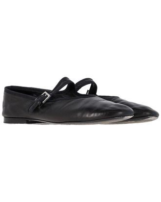 The Row Womens Lambskin Leather Boheme Mary Jane Ballet Flat (Authentic Pre- Loved)