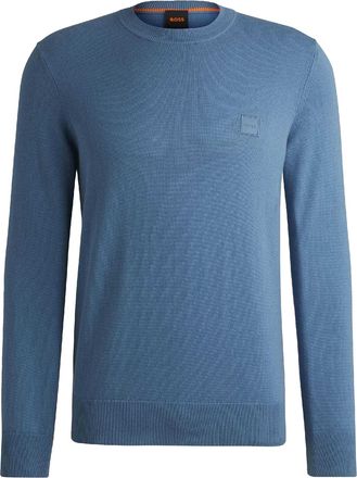 HUGO BOSS Heren Kanovano Logo Sweatshirt (Blauw)