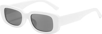 Generic Mens Small Frame Outdoor Vacation Women Party Sunglasses(White)
