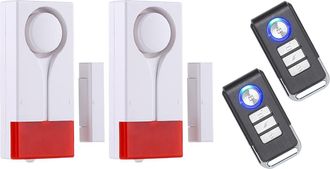 OEM Juego De 2 Alarmas Para Puertas Y Ventanas, Control Remoto Inal&aacute;mbrico, Sensor Magn&eacute;tico De Seguridad Para El Hogar, Alerta Sonora Antirrobo Para Casa