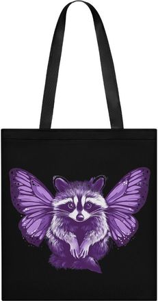 Generic Raccoon Flying Womens Tote Casual Shopping Bag Lightweight Shoulder Bags Hobos Handbag for Work Travel Daily 35x40cm