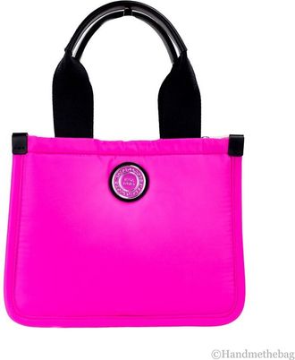 Marc Jacobs Marc Jacobs Small Neon Fuchsia Nylon Fabric Tote Convertible Bag Womens Purse