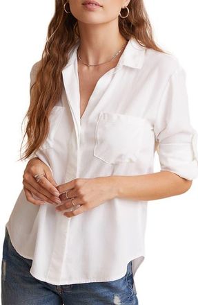 Bella Dahl Split Back Button-Up Shirt in White at Nordstrom, Size X-Small