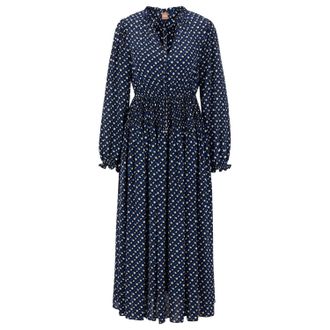 HUGO BOSS Dames/Dames Dasota1 Midi Dress (Blauw)