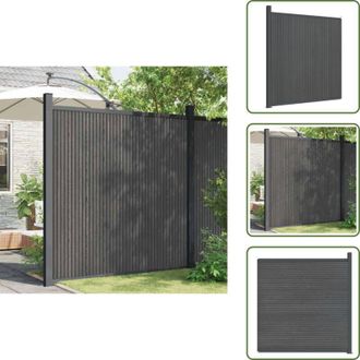 vidaXL Recinzione in alluminio - vidaXL Pannello di Recinzione Grigio 173x186 cm in WPC - Recinzione in WPC