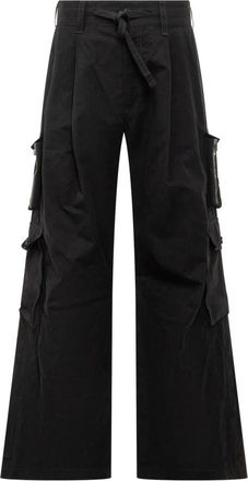 Dolce & Gabbana Faille Cargo Broek - Heren - Wijde Broeken - Zwart - S - Katoen - Broeken