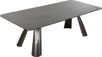 Pasargad Home Novara Design Dark Brown Rectangle Dining Table