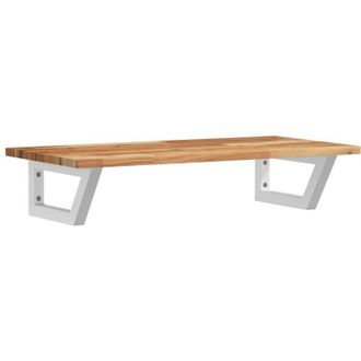 vidaXL Vidaxl - Estante De Lavabo De Pared Acero Y Madera Maciza De Acacia
