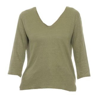 Majestic Filatures Majestic Filatures, Long Sleeve Tops, female, Green, Size: S Everyday T-Shirt