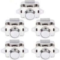 OEM Bot&oacute;n Pulsador Plateado Crezuo De 5 Piezas Para Autocaravanas, Caravanas Y Casas Rodantes - Plateado