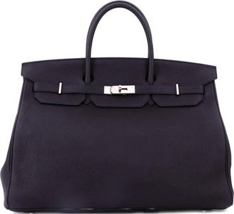 Herm&egrave;s Borsa tote Birkin 40 in pelle Togo con dettagli in palladio - Nero