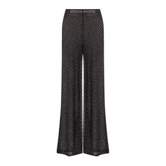 Missoni Wide Trousers, female, Black, Size: 2XS Transparent Trousers