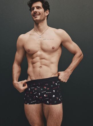 Le 31 Mens 3 funny print trunk Organic cotton