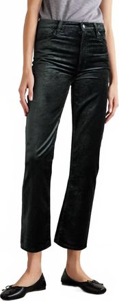 Frame Denim Womens Le Sleek Straight Velveteen Pants In Smoke