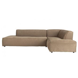 Zuiver Sof&aacute; grande en terciopelo caramelo de esquina derecha